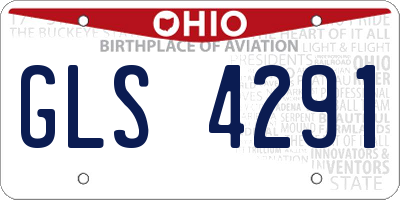 OH license plate GLS4291