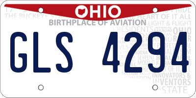 OH license plate GLS4294