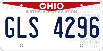 OH license plate GLS4296