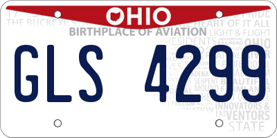 OH license plate GLS4299