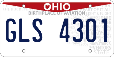 OH license plate GLS4301