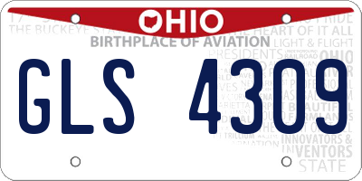 OH license plate GLS4309