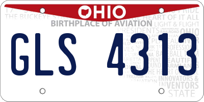 OH license plate GLS4313