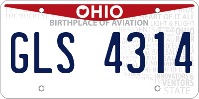 OH license plate GLS4314