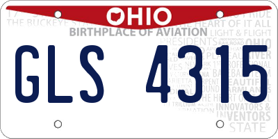 OH license plate GLS4315
