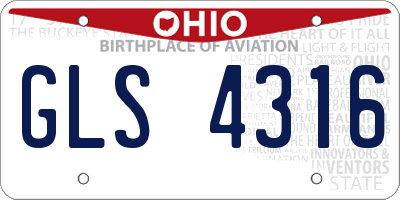 OH license plate GLS4316