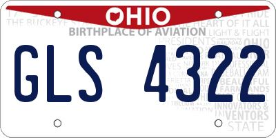 OH license plate GLS4322