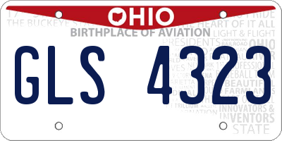 OH license plate GLS4323