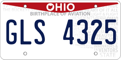 OH license plate GLS4325