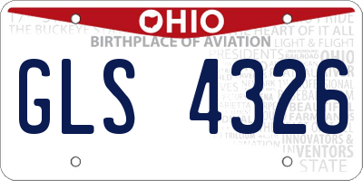 OH license plate GLS4326