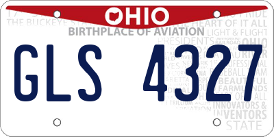 OH license plate GLS4327