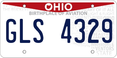 OH license plate GLS4329