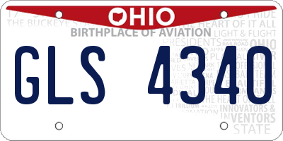 OH license plate GLS4340
