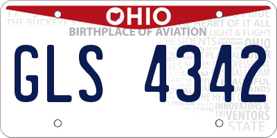 OH license plate GLS4342