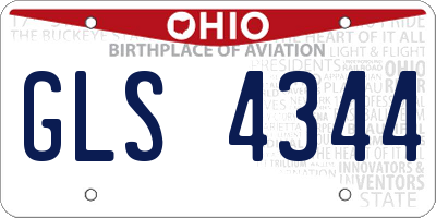 OH license plate GLS4344