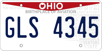 OH license plate GLS4345