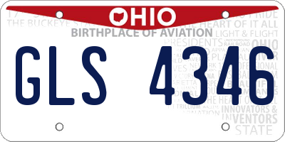 OH license plate GLS4346