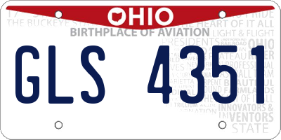OH license plate GLS4351