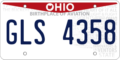 OH license plate GLS4358