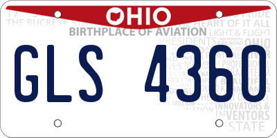 OH license plate GLS4360