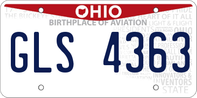 OH license plate GLS4363
