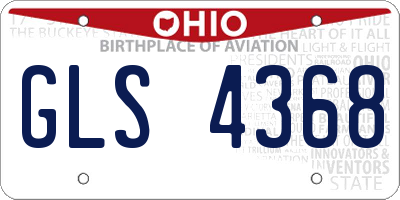 OH license plate GLS4368