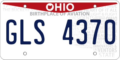 OH license plate GLS4370