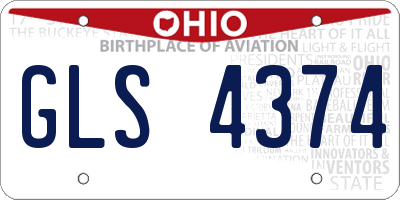 OH license plate GLS4374