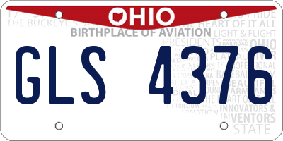 OH license plate GLS4376