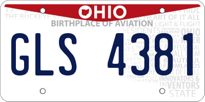 OH license plate GLS4381