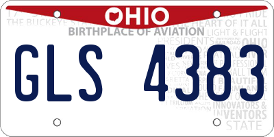 OH license plate GLS4383