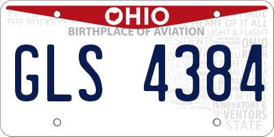 OH license plate GLS4384