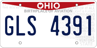 OH license plate GLS4391