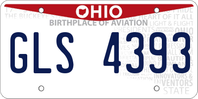 OH license plate GLS4393