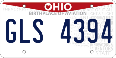 OH license plate GLS4394