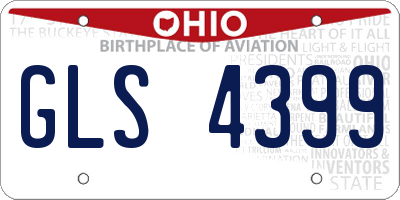 OH license plate GLS4399