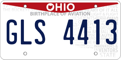 OH license plate GLS4413