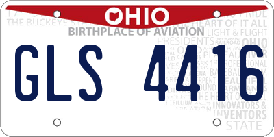 OH license plate GLS4416