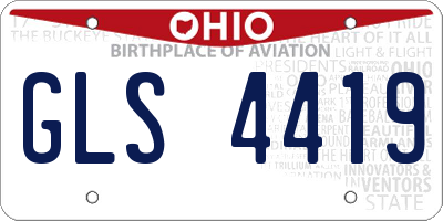 OH license plate GLS4419