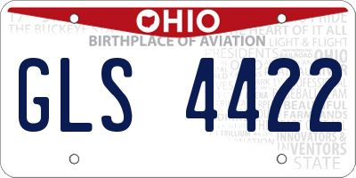OH license plate GLS4422