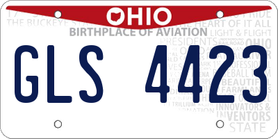 OH license plate GLS4423