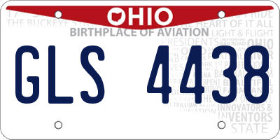 OH license plate GLS4438