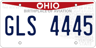 OH license plate GLS4445