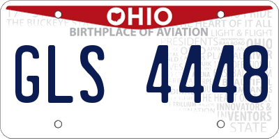 OH license plate GLS4448