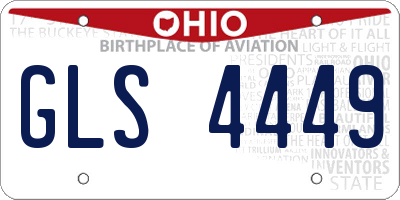 OH license plate GLS4449