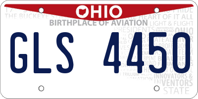OH license plate GLS4450