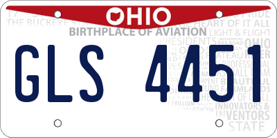 OH license plate GLS4451