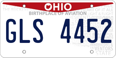 OH license plate GLS4452