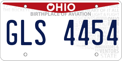 OH license plate GLS4454