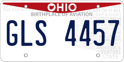 OH license plate GLS4457